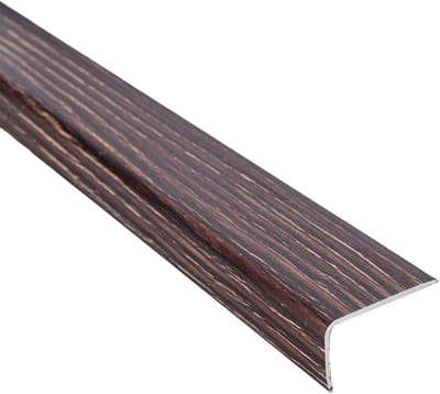 Antislip trapneusrand - Trapbescherming strip - Veiligheid verhogen - Zelfklevend aluminium - 35 mm breed - Houtnerf