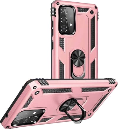Geschikt voor Oppo A16 Hoesje Armor Anti-shock Backcover Rose Goud - Geschikt voor Oppo A16 - A16 Backcover kickstand Ring houder cover TPU backcover oTronica