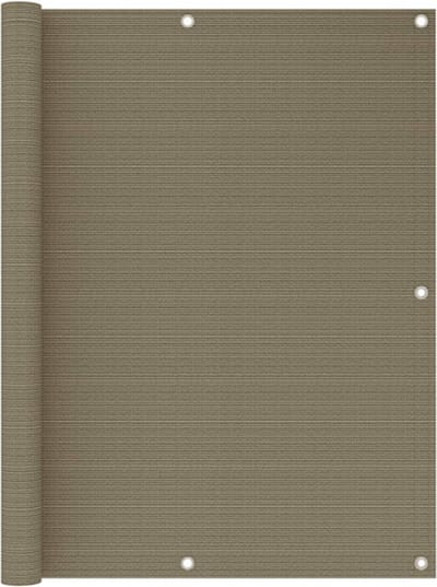 vidaXL - Balkonscherm - 120x600 - cm - HDPE - taupe