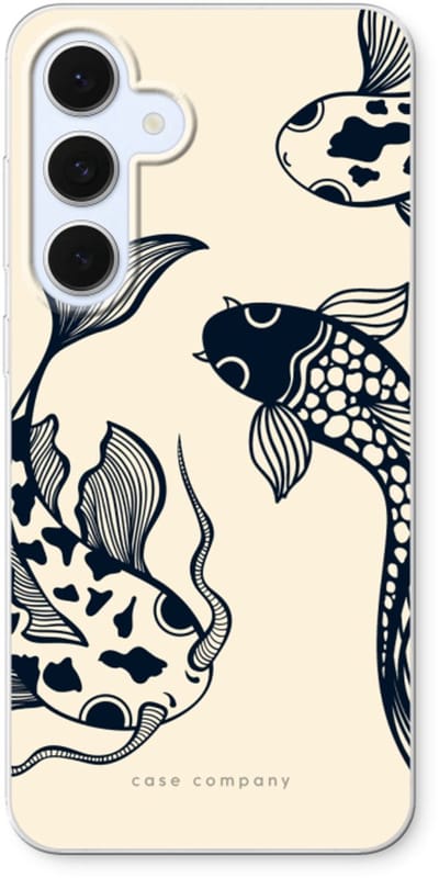 Case Company® - Hoesje geschikt voor Samsung Galaxy S24 FE hoesje - Black Koi - Soft Cover Telefoonhoesje - Bescherming aan alle Kanten en Schermrand