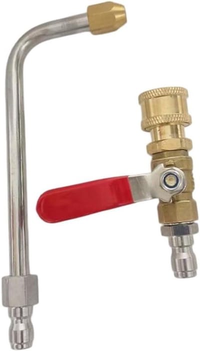 Hogedruk Reinigingsspuit - Reinigingsstaaf Sproeier - Auto's Reinigen - Met Klepschakelaar - 35 cm - Zilver
