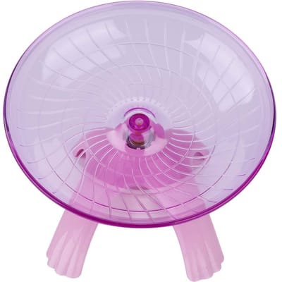 Roue d'exercice silencieuse en plastique pour souris hamster rose white
