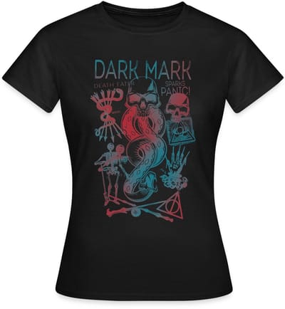 Harry Potter Duistere Teken & Gruzielement Ontwerp T-Shirt Dames