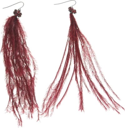 Behave - Oorhangers met bloem en veren - Bohemian avondstijl