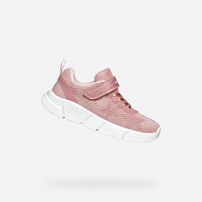 GEOX ARIL MEISJES Sneakers - LICHTROZE - Maat 39