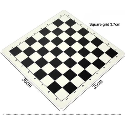 35cm 43cm 51cm PU Leer Schakkelbord Set Opvouwbaar Dammen Shogi Schaakspel Bord met Schakels black
