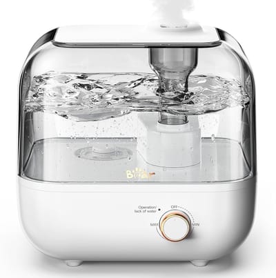 Luchtbevochtiger - Vernevelaar Kamer - Droge Lucht - Aromatherapie Lade - 5 Liter Tank - Wit