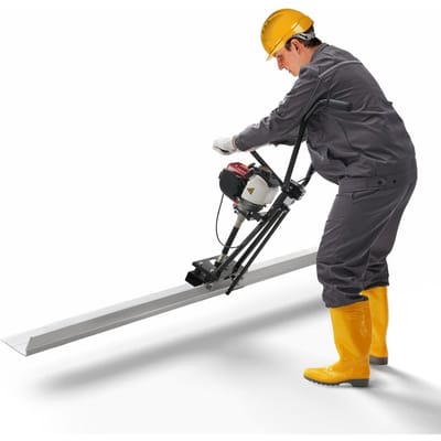 Benzine Betonnen Power Screed, met 1830mm Aluminium Bord Rechte Rand Stang Set, 4-takt Cement Afwerking Vibrerende Motor met Hoogte Verstelbare Handvatten,