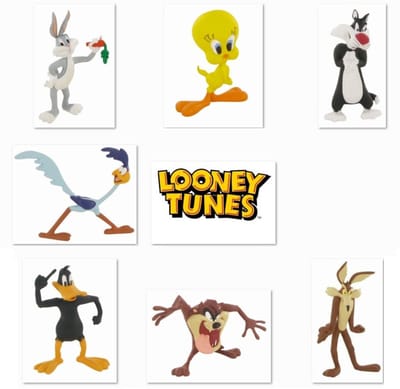 Looney Tunes - speelset 7 figuren - kunststof - 6-10 cm - Comansi