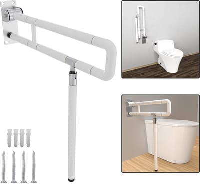 Veiligheidswandsteungreep voor Toiletten en Douches - Inklapbare Antislip Handgreep voor Senioren en Gehandicapten