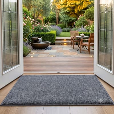 Maison Elara Deurmat 60 x 90 cm - Antislip Droogloopmat - Super Absorberend - Machinewasbaar - Grijs-Blauw