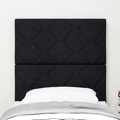 vidaXL - LED - Hoofdbord - Zwart - 80 - cm - Stof