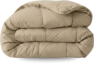 Zelesta Pure Uni Taupe Blush 200x200 - Katoenen dekbed zonder overtrek - Wasbaar dekbed - Hoesloos dekbed - 2 in 1 Dekbed met vaste overtrek