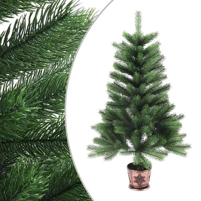 vidaXL - Kunstkerstboom - met - levensechte - naalden - 90 - cm - groen