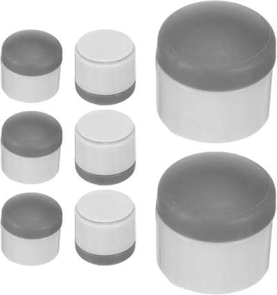 Toiletbril Buffers - Bidet Kussens - Badkamer Comfort - Zelfklevende Installatie - 8 Stuks - Lichtgrijs