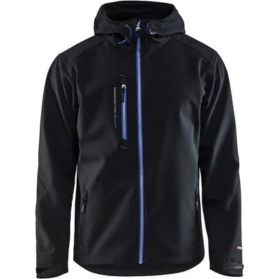 Blåkläder 4949-2517 Softshell Jack Zwart/Korenlblauw maat L