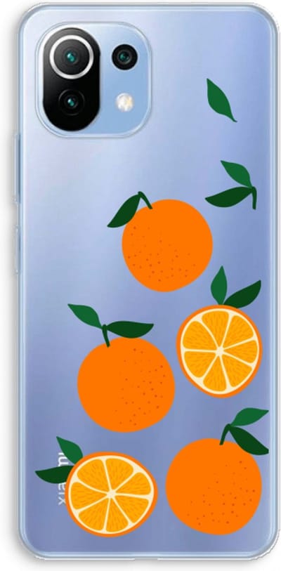 Case Company® - Hoesje geschikt voor Xiaomi Mi 11 Lite hoesje - Will you be my clementine - Soft Cover Telefoonhoesje - Bescherming aan alle Kanten en Schermrand