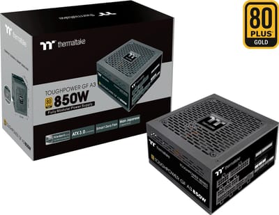 Thermaltake ToughPower GF3 A3 - TT Premium Edition - power supply - 850 Watt Voeding - 850 Watt - 120 mm - ATX 3.0 - 80 Plus 80 PLUS Gold