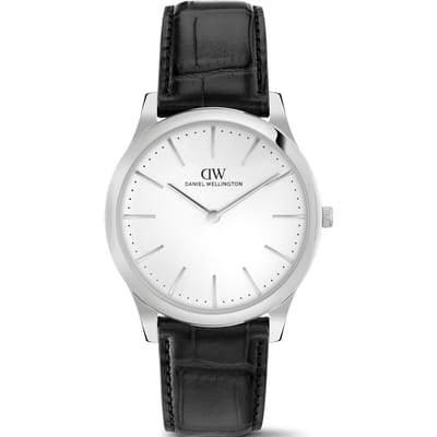 Daniel Wellington DW Watch Pathfinder Black-Croc Frost-White Silver 39mm