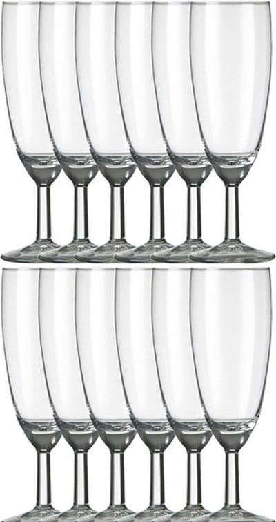 Royal Leerdam Champagneglazen/flutes Gilde - 12x stuks - transparant - 150 ml/15 cl
