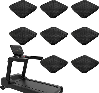 Vloerbescherming Loopband Pads - Antislip Matten - Fitness Apparatuur - Anti-Vibratie Technologie - 8 Stuks 10x10cm - Zwart
