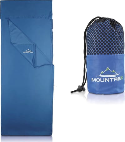 Comfortabele Huttenslaapzak - Zomerslaapzak met Ritssluiting (220 x 90 cm) - Ultralicht, Compact & Veelzijdig voor Reizen en Outdoor Activiteiten