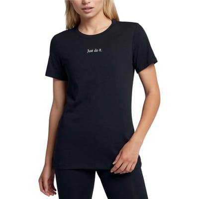 T-shirt Sport Casual Respirant à Col Rond Manches Courtes Nike pour Femme tops 923370-010 L black