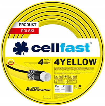 Cellfast Yellow Tuinslang 4-laags 1" 10m - Duurzaam en Flexibel