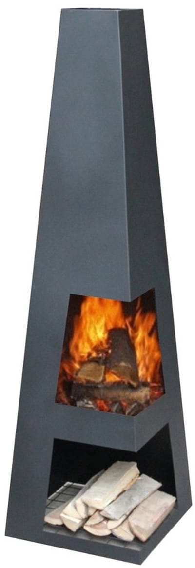 GardenmaxX - Tuinhaard Sanga Zwart - Vuurhaard - Staal - Zwart