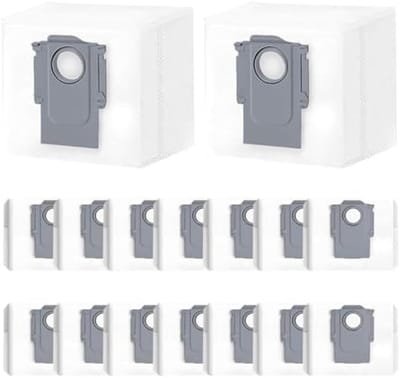 PromoHome 16 stuks stofzakken voor robotstofzuigers - 3L capaciteit - Hoge filtratie efficiëntie - Universele compatibiliteit met diverse modellen