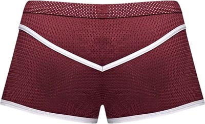 Male Power Mini Short - L burgundy Large