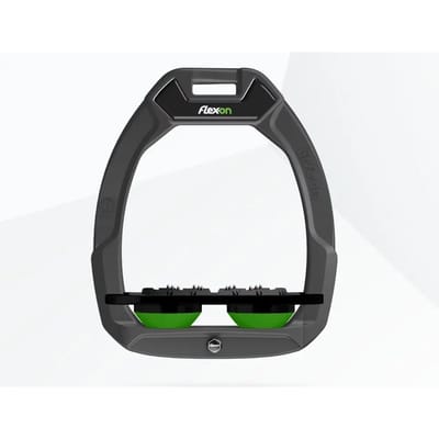 Veiligheidsstijgbeugels Plat Ultra Grip Antraciet/Zwart/Groen Flex-On Safe-On