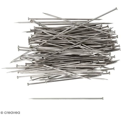 Kopspelden - 50 gram - steekspelden - zilver - 34 mm - hobby/naai spelden