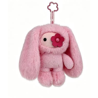 Juju Konijn Sleutelhangers Pluche Konijn Sleutelhangers voor Tas Charms Schattige Konijn Sleutelhangers Verjaardag Kerstmis Halloween Cadeaus pink