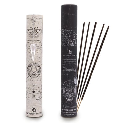 Ancient Witch wierook - reinigen - cleansing - bergkristal pendel - heksen wierook - spell incense - koker 12 stokjes