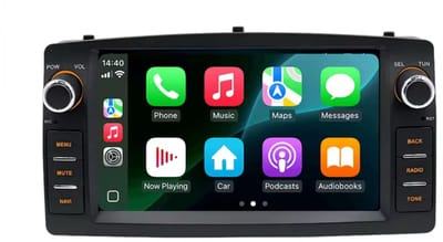 Navigatiesysteem auto met scherm - autoradio geschikt voor CarPlay en Android auto - bluetooth radio - geschikt voor Toyota Corolla 2002-2007