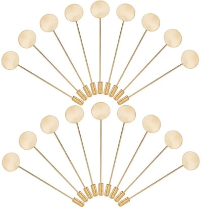 Dailygoods- Reversspeld Set 60 Stuks - Messing Veiligheidsspelden - Gouden Broches - Platte Hoed Pinnen - Doe-het-zelf Sieraden - Handgemaakt Accessoires - Broche