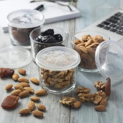 Pasabahce – voorraadpotjes met deksel – Bistro – glazen – 220 ml – 82,5 mm – set van 2