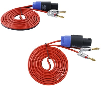 Luidsprekerkabel met Banaanstekker naar Male Speakon Connector – 2 Meter voor Versterkers en Monitoren