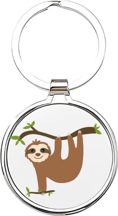 Akyol - Luiaard Sleutelhanger - luiaard - dierenliefhebbers - Sloth - zoogdier - dieren - slapen - dierentuin - safari - slaapkop - sleutelhanger voor dierenliefhebbers - jungle - Boomdieren - 4 x 7,5 CM