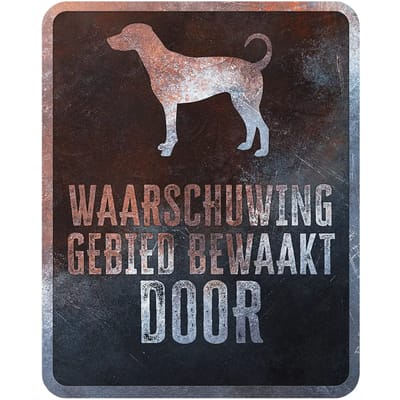 Frans Dobermann waarschuwingsbord D&D Home