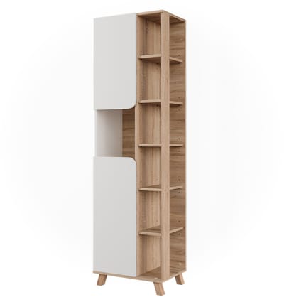 Vicco Karen Badkamerkast – 50 x 175 cm met 2 deuren Sonoma/Wit
