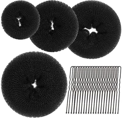 NTHProducts - Ring Style Donut Bun Shaper - Haarbun Maker Set - Inclusief 20 Haarklemmen - Geschikt voor Dames en Kinderen - Perfect voor Chignon Hairs...