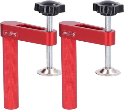 Set van 2 Bench Dogs Klemmen voor Houtbewerking - 20mm Holdfast Klemmen voor Werkbank met Aluminium Constructie