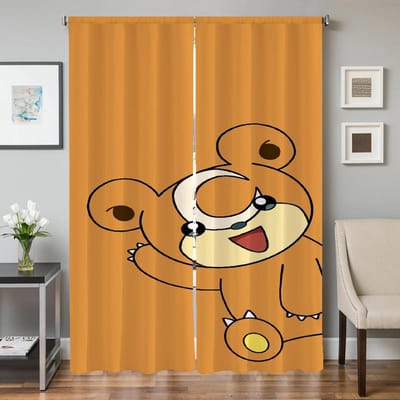 Huisinterieur Keukengordijnen voor Woonkamer 2 Stuks Verduisterende Gordijnen Deurgordijn P-pokemon-n Scheidingswand Slaapkamerdecoratie W50xH70cmx2pcs-CL gray