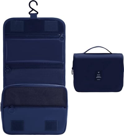 Nixnix® - Reis Toilettas blauw - met Haak - Toiletartikelen