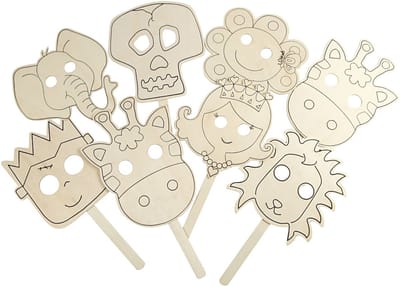 Maskers, L: 35 cm, B: 22 cm, dikte 2 mm, 16 stuk/ 1 doos