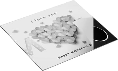 Chefcare Inductie Beschermer I love you mom - Moedersdag - Mama - Zwart Wit - 60x50 cm - Afdekplaat Inductie - Kookplaat Beschermer - Inductie Mat