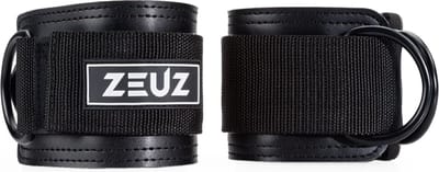 ZEUZ 2 Stuks Enkelband Fitness – Ankle Cuff Strap – Kabelmachine – Sport Beenband Straps voor Fitness – Zwart