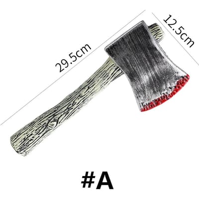 Realistische nepkettingzaag prop - Plastic Halloween speelgoed met bloedeffecten, griezelige grapdecoratie voor spookhuisfeesten OneSize